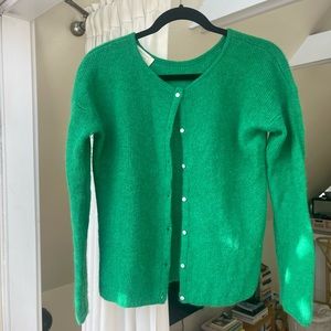 Sezane Gaspard cardigan bright green size small